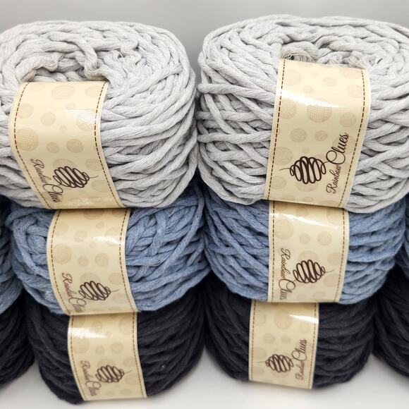 15 Balls Macrame Cotton Cord 7 mm Crochet Knitting Yarn Baskets Wall Decor - Picture 2 of 3